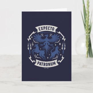 Expecto Patronum Vintage-Silhouette-Grafik Karte