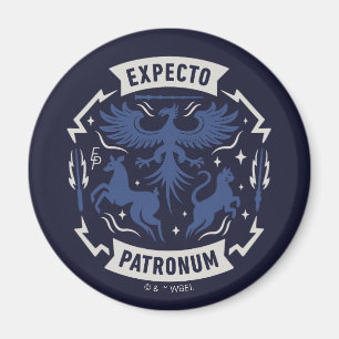 Expecto Patronum Vintage Silhouette Grafik Magnet