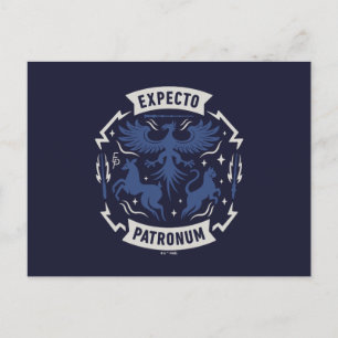 Expecto Patronum Vintage Silhouette Grafik Postkarte