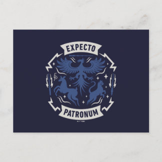 Expecto Patronum Vintage Silhouette Grafik Postkarte