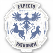 Expecto Patronum Vintage Silhouette Graphic Aufkleber (Vorderseite)