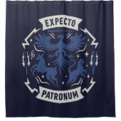 Expecto Patronum Vintage Silhouette Graphic Duschvorhang (Vorderseite)