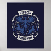 Expecto Patronum Vintage Silhouette Graphic Poster (Vorne)