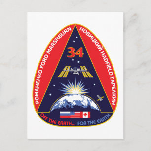 Expedition Crews:   Expedition 34 Flight Patch Postkarte
