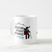 Expedition ohne Kompromisse.w Kaffeetasse (Vorderseite Links)
