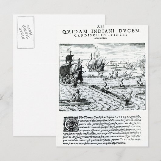 Expedition von Thomas Cavendish Postkarte (Vorne/Hinten)