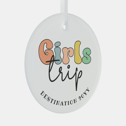 Expedition zu benutzerdefinierten Mädchen | Niedli Ornament Aus Glas (Vorderseite Rechts)