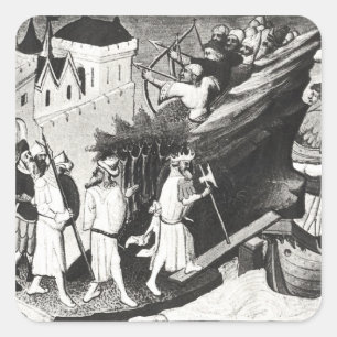 Expedition zur Insel Cipangu Quadratischer Aufkleber