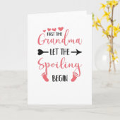 Expektierende Großeltern Beste Omi Arrow Oma Karte (Gelbe Blume)