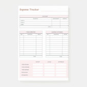 Expense Tracker Notes Post-it Klebezettel (Vorderseite)