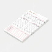 Expense Tracker Post-It Notes Klebezettel (angewinkelt)