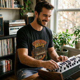 Expensive Beeps Club – Lustiges Synth Nerd T-Shirt