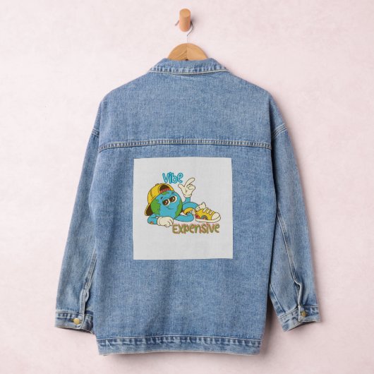 Expensive Vibe – Cool Retro Earth Character Design Jeansjacke (Hangar)