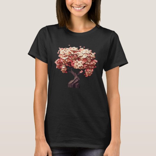 Experience the Magic of Cherry Blossoms Poly Vecto T-Shirt (Vorderseite)