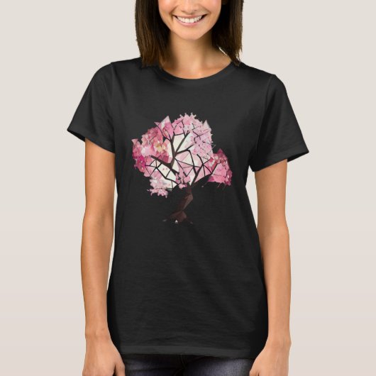 Experience the Magic of Cherry Blossoms Tree Geome T-Shirt (Vorderseite)