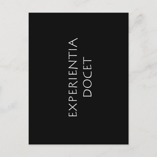 Experientia Docet Postkarte (Vorderseite)