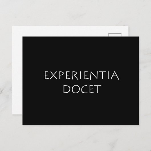 Experientia Docet Postkarte (Vorne/Hinten)