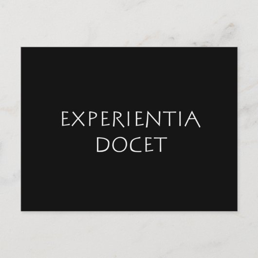 Experientia Docet Postkarte (Vorderseite)