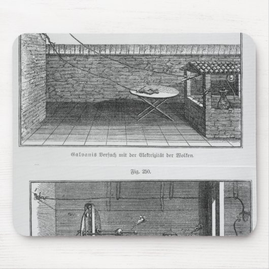 Experiment auf Fröschen durch Louis Galvani Mousepad (Vorne)