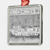 Experiment auf Fröschen Silbernes Ornament (Links)