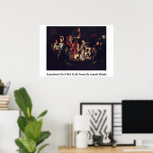 Experiment eines Vogels in einer Luftpumpe von Jos Poster (Heimbüro)