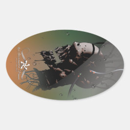 EXPERIMENT OVALER AUFKLEBER