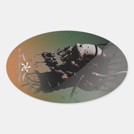 EXPERIMENT OVALER AUFKLEBER (Vorderseite)