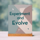 Experiment und Entwicklung Acrylschild (Neutral)