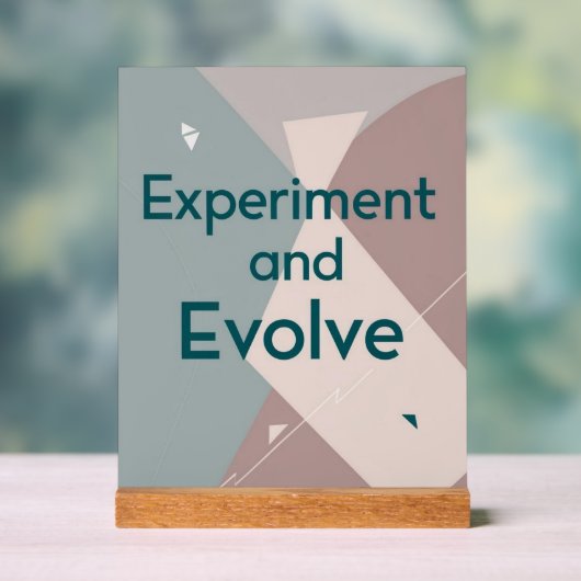 Experiment und Entwicklung Acrylschild (Neutral)