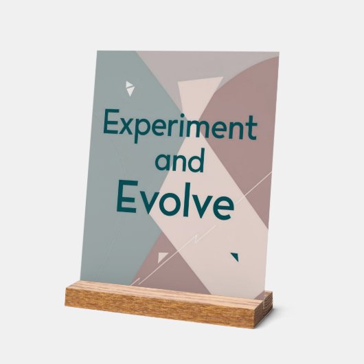 Experiment und Entwicklung Acrylschild (Winkel)