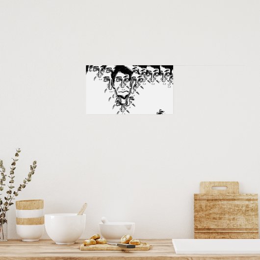 Experimental cartoon art poster (Küche)