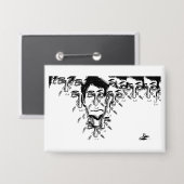 Experimentelle Cartoon-Kunst Button (Vorderseite/Rückseite)