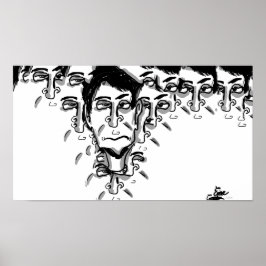 Experimentelle Cartoon-Kunst Poster