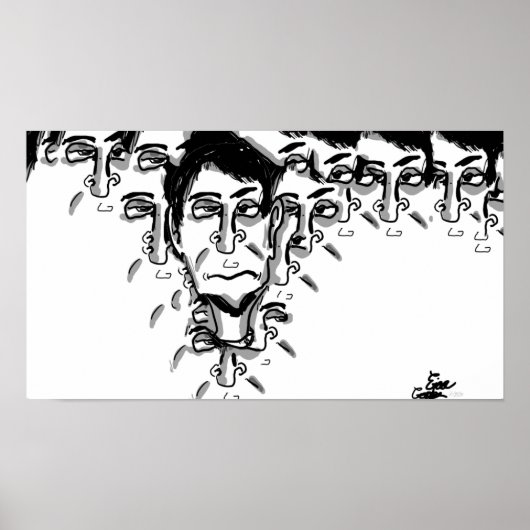 Experimentelle Cartoon-Kunst Poster (Vorne)