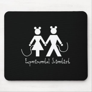 Experimentelles Wissenschaftler Schwarzes Mousepad