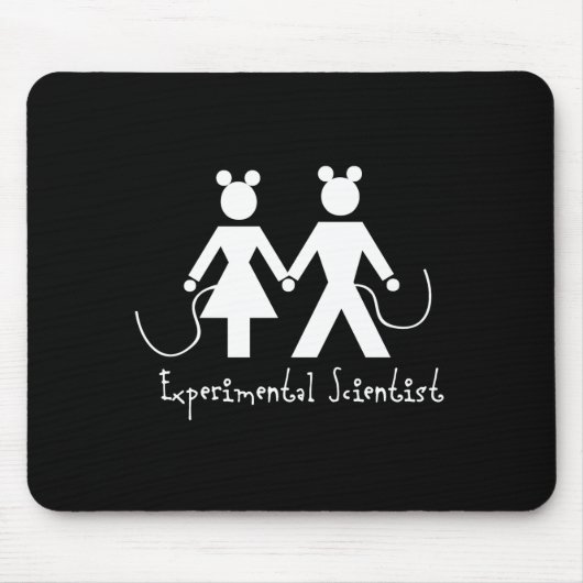 Experimentelles Wissenschaftler Schwarzes Mousepad (Vorne)