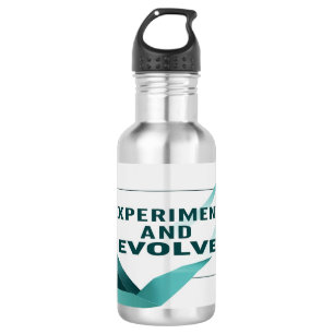 Experimentiere und entwickle dich weiter 2 edelstahlflasche