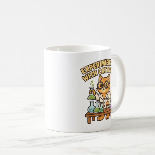 Experimentieren mit Cattitude - Labrador Cat T - S Kaffeetasse (VorderseiteRechts)