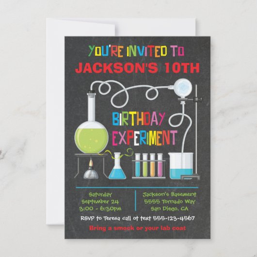 Experimentieren mit wissenschaftlichen Labradoren Einladung (Vorderseite)