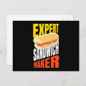 Expert Sandwich Maker Fast Food Postkarte (Vorne/Hinten)