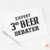 Expert Third Beer Debater Rechteckiger Aufkleber (Umschlag)
