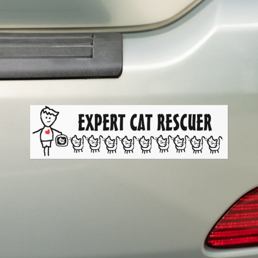 Experte Cat Rescuer Autoaufkleber (Auf Auto)
