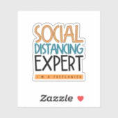 Experte für soziale Distanz. Ich bin Freiberufler. Aufkleber (Blatt)