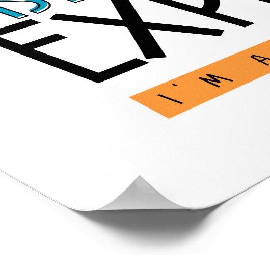 Experte für soziale Distanz. Ich bin Freiberufler. Poster (Ecke)