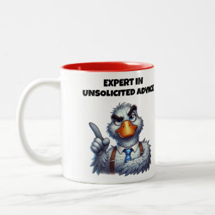 Experte für unaufgeforderte Ratschläge Zweifarbige Tasse