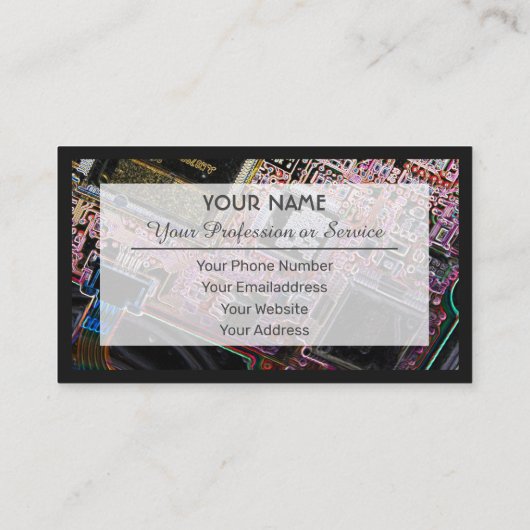 Experten für berufliche Computer- oder Cloud-Speic Visitenkarte (Rückseite)