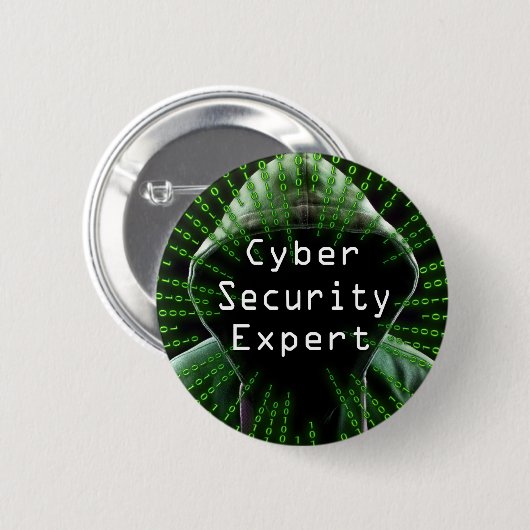 Experten für Cybersicherheit Button (Vorne & Hinten)
