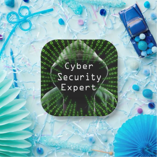 Experten für Cybersicherheit Pappteller (Party)