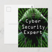 Experten für Cybersicherheit Postkarte (Vorne/Hinten)