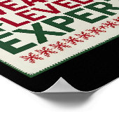 Experten-Level-Hässliche-Weihnachtspullover-Lustig Poster (Ecke)